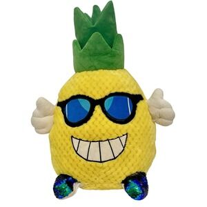 Fun‎ And Fun Toy Plush Pineapple Yellow With Smiley Face Plush With Sunglasses